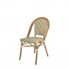 Paris Dining Side Chair - Cream and Chocolate - Angled