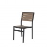 Napa Dining Side Chair - Black & Gray Seat and Back - Angled