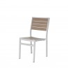 Napa Dining Side Chair - Silver & Gray Seat and Back - Angled