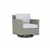 Majorca Swivel Club Chair with Cast Silver Cushion - Small