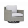 Majorca Swivel Club Chair with Cast Silver Cushion