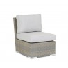 Majorca Armless Club Chair with Cushions in Cast Silver 