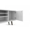 Liberty 53.14" Mid Century - Modern TV Stand (White) - Door Opened - Liberty 53.14" Mid Century - Modern TV Stand (White) - Door Opened