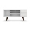 Liberty 53.14" Mid Century - Modern TV Stand (White) - Front View