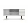 Liberty 53.14" Mid Century - Modern TV Stand (White) - Front View - Liberty 53.14" Mid Century - Modern TV Stand (White) - Front View