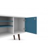 Liberty 53.14" Mid Century - Modern TV Stand (Aqua Blue) - Door Opened