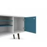 Liberty 53.14" Mid Century - Modern TV Stand (Aqua Blue) - Door Opened - Liberty 53.14" Mid Century - Modern TV Stand (Aqua Blue) - Door Opened