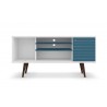 Liberty 53.14" Mid Century - Modern TV Stand (Aqua Blue) - Front View