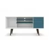 Liberty 53.14" Mid Century - Modern TV Stand (Aqua Blue) - Front View - Liberty 53.14" Mid Century - Modern TV Stand (Aqua Blue) - Front View