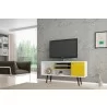 Liberty 53.14" Mid Century - Modern TV Stand (White and Yellow) - Liberty 53.14" Mid Century - Modern TV Stand (White and Yellow)
