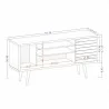  Liberty 53.14" Mid Century - Modern TV Stand with 5 Shelves and 1 Door - Dimensions -  Liberty 53.14" Mid Century - Modern TV Stand with 5 Shelves and 1 Door - Dimensions