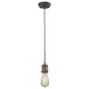 Bare Bulb Pendant - Black/Brushed Brass