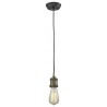 Bare Bulb Pendant - Black/Brushed Brass