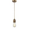 Bare Bulb Stem Pendant - Antique Copper