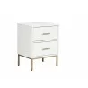 Alpine Furniture Madelyn Nightstand in White - Angled View - Alpine Furniture Madelyn Nightstand in White - Angled View