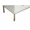 Alpine Furniture Madelyn Nightstand in White - Leg Close-up