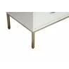 Alpine Furniture Madelyn Nightstand in White - Leg Close-up - Alpine Furniture Madelyn Nightstand in White - Leg Close-up