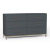  Alpine Furniture Madelyn Dresser in Slate Gray - Angled