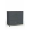 Alpine Furniture Madelyn Small Chest in Slate Gray - Angled - Alpine Furniture Madelyn Small Chest in Slate Gray - Angled