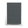 Alpine Furniture Madelyn Chest in Slate Gray - Front - Alpine Furniture Madelyn Chest in Slate Gray - Front