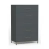 Alpine Furniture Madelyn Chest in Slate Gray - Angled - Alpine Furniture Madelyn Chest in Slate Gray - Angled