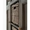 Nova Solo Halifax Mindi Wood Buffet with 2 Kubu Rattan Baskets - Closeup Angle - Nova Solo Halifax Mindi Wood Buffet with 2 Kubu Rattan Baskets - Closeup Angle