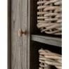 Nova Solo Halifax Mindi Wood Buffet with 2 Kubu Rattan Baskets - Closeup View - Nova Solo Halifax Mindi Wood Buffet with 2 Kubu Rattan Baskets - Closeup View