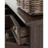 Nova Solo Halifax Mindi Wood Buffet with 4 Basket Set - Closeup Side View 2