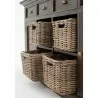 Nova Solo Halifax Mindi Wood Buffet with 4 Basket Set - Closeup Side Angle - Nova Solo Halifax Mindi Wood Buffet with 4 Basket Set - Closeup Side Angle