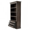 Nova Solo Halifax Mindi Wood Bookcase - Front Side Opened Angle