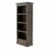 Nova Solo Halifax Mindi Wood Bookcase with 1 Drawer - Front Side Angle - Nova Solo Halifax Mindi Wood Bookcase with 1 Drawer - Front Side Angle