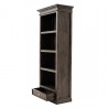Nova Solo Halifax Mindi Wood Bookcase with 1 Drawer - Front Side Opened Angle