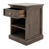 NovaSolo Halifax Mindi Bedside Table with Shelves - Front Side Opened Angle