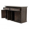 NovaSolo Halifax Mindi Mahogany Wood Classic Buffet -Front Side Opened Angle