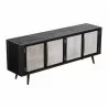 NovaSolo Nordic Smooth Boat Wood & Iron TV Dresser - 4 Doors - Front Side Angle - NovaSolo Nordic Smooth Boat Wood & Iron TV Dresser - 4 Doors - Front Side Angle