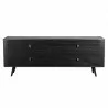 NovaSolo Nordic Smooth Boat Wood & Iron TV Dresser - 4 Doors - Back Angle - NovaSolo Nordic Smooth Boat Wood & Iron TV Dresser - 4 Doors - Back Angle