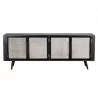 NovaSolo Nordic Smooth Boat Wood & Iron TV Dresser - 4 Doors - Front Angle - NovaSolo Nordic Smooth Boat Wood & Iron TV Dresser - 4 Doors - Front Angle