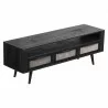 NovaSolo Nordic Smooth Boat Wood & Iron TV Dresser - 3 Drawers - Front Side Angle - NovaSolo Nordic Smooth Boat Wood & Iron TV Dresser - 3 Drawers - Front Side Angle