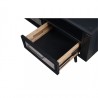 NovaSolo Nordic Smooth Boat Wood & Iron TV Dresser - 3 Drawers - Closeup Top Angle