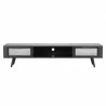 NovaSolo Nordic Mindi Smooth Boat Wood & Iron TV Dresser - 2 Drawers - Front Angle - NovaSolo Nordic Mindi Smooth Boat Wood & Iron TV Dresser - 2 Drawers - Front Angle