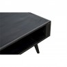  NovaSolo Nordic Mindi Smooth Boat Wood & Iron Coffee Table Open Shelf -  Closeup Angle 2