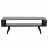  NovaSolo Nordic Mindi Smooth Boat Wood & Iron Coffee Table Open Shelf - Front Angle -  NovaSolo Nordic Mindi Smooth Boat Wood & Iron Coffee Table Open Shelf - Front Angle