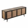 Nova Solo Nordic Rattan TV Dresser - 4 Doors - Front Side Angle - Nova Solo Nordic Rattan TV Dresser - 4 Doors - Front Side Angle