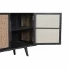 Nova Solo Nordic Rattan TV Dresser - 4 Doors - Closeup Opened Angle - Nova Solo Nordic Rattan TV Dresser - 4 Doors - Closeup Opened Angle