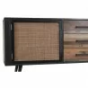  NovaSolo Nordic Rattan Boat Wood & Iron Buffet - 2 Doors 3 Drawers - Closeup Angle -  NovaSolo Nordic Rattan Boat Wood & Iron Buffet - 2 Doors 3 Drawers - Closeup Angle
