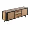  NovaSolo Nordic Rattan Boat Wood & Iron Buffet - 2 Doors 3 Drawers - Front Side Angle -  NovaSolo Nordic Rattan Boat Wood & Iron Buffet - 2 Doors 3 Drawers - Front Side Angle