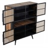 NovaSolo Nordic Rattan Boat Wood & Iron Buffet - 4 Doors