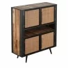NovaSolo Nordic Rattan Boat Wood & Iron Buffet - 4 Doors - NovaSolo Nordic Rattan Boat Wood & Iron Buffet - 4 Doors