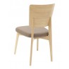 European Beechwood Wood Dining Chair - Light Walnut - Back
