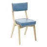 European Beechwood Wood Dining Chair - Blue - Front - European Beechwood Wood Dining Chair - Blue - Front